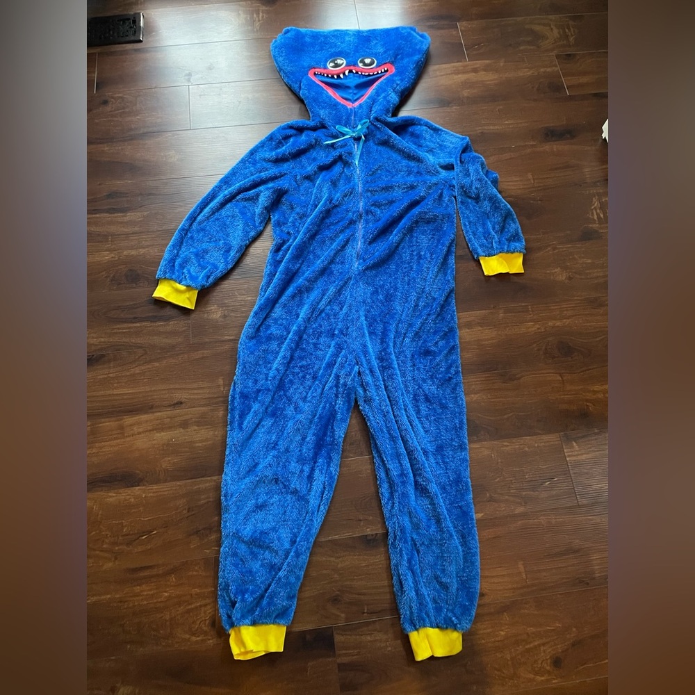 Huggy Wuggy Adult Size L / XL Poppy Playtime Costume One Piece Zipped